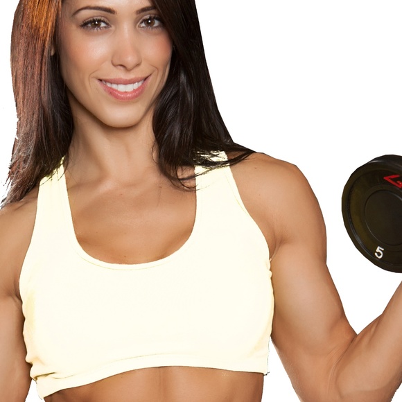 Compression Sports Bra Women Open Back White XS-S - Picture 5 of 6